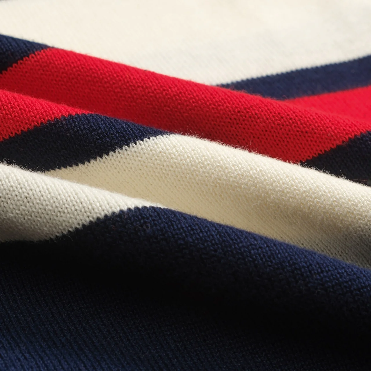 Women's dark blue striped vintage knit skirt - Image 7
