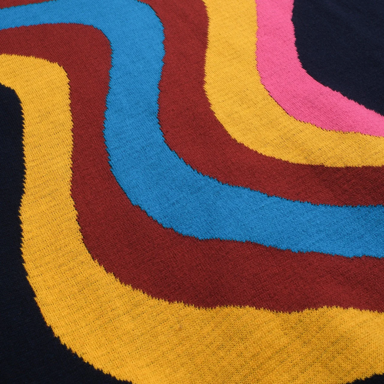 Women's dark blue wavy stripe knitwear - Image 2