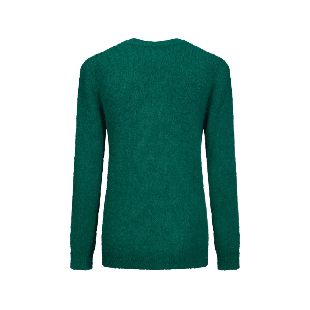 Women's green alligator jacquard plush knitwear - Image 3