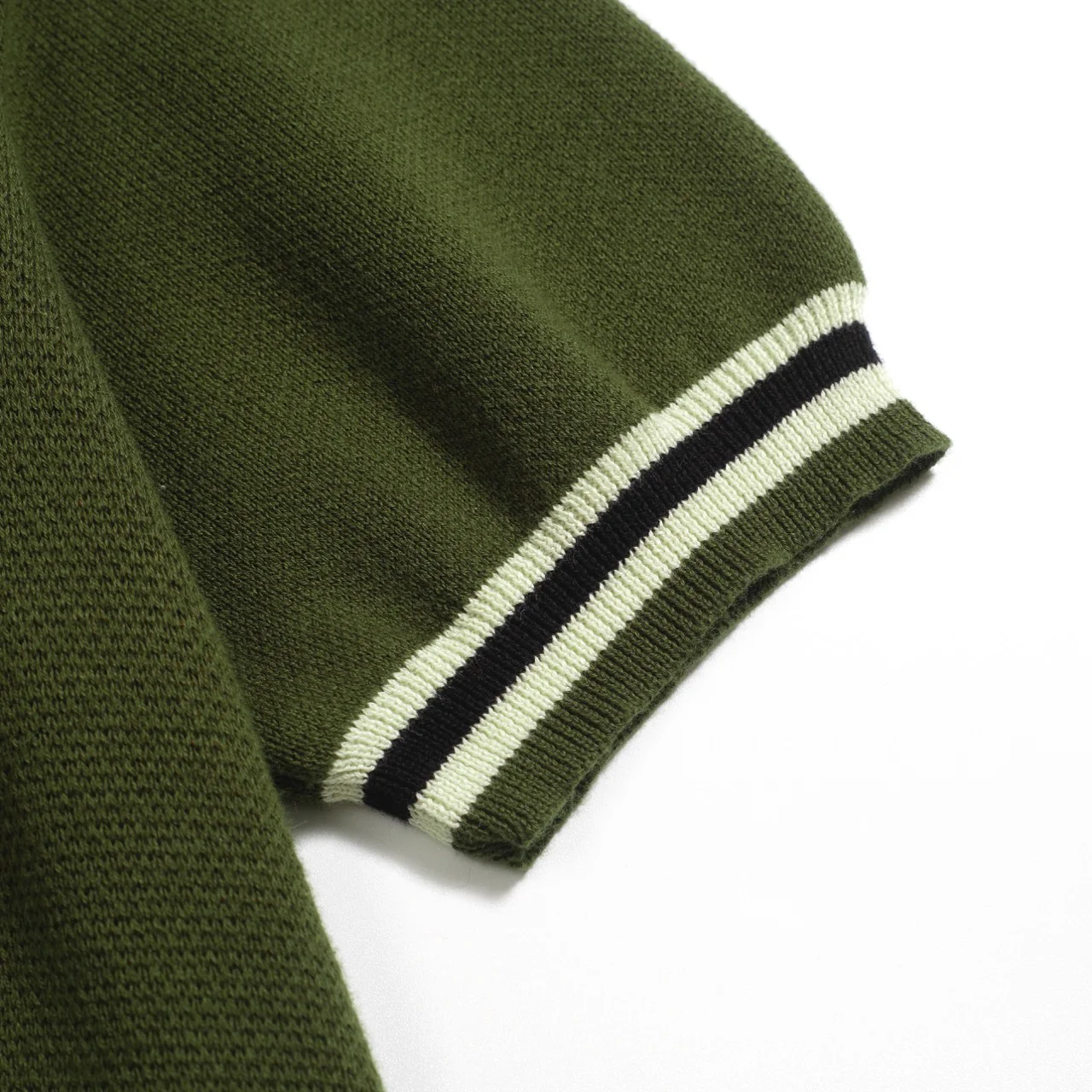 Women's green cat jacquard knitted T-shirt - Image 6
