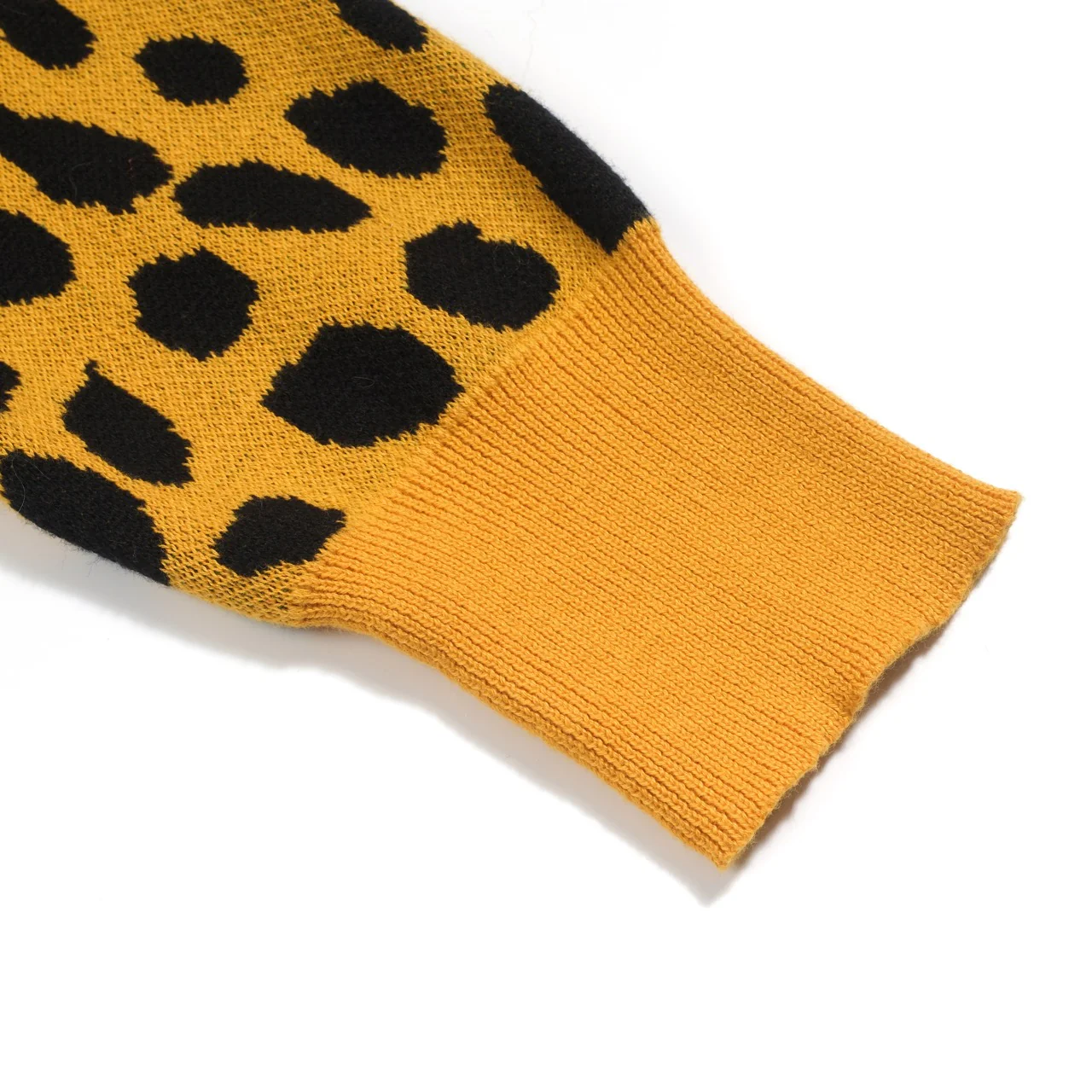 Women's green cheetah jacquard vintage knitwear - Image 7