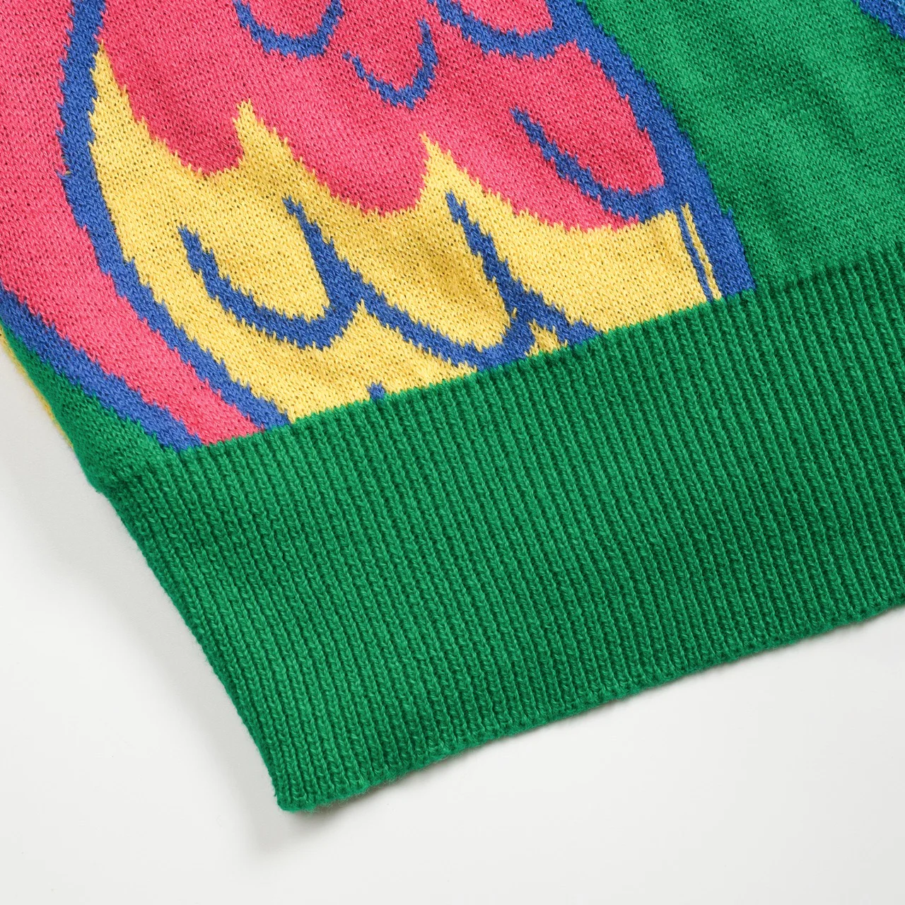 Women's green parrot jacquard knitwear - Image 5