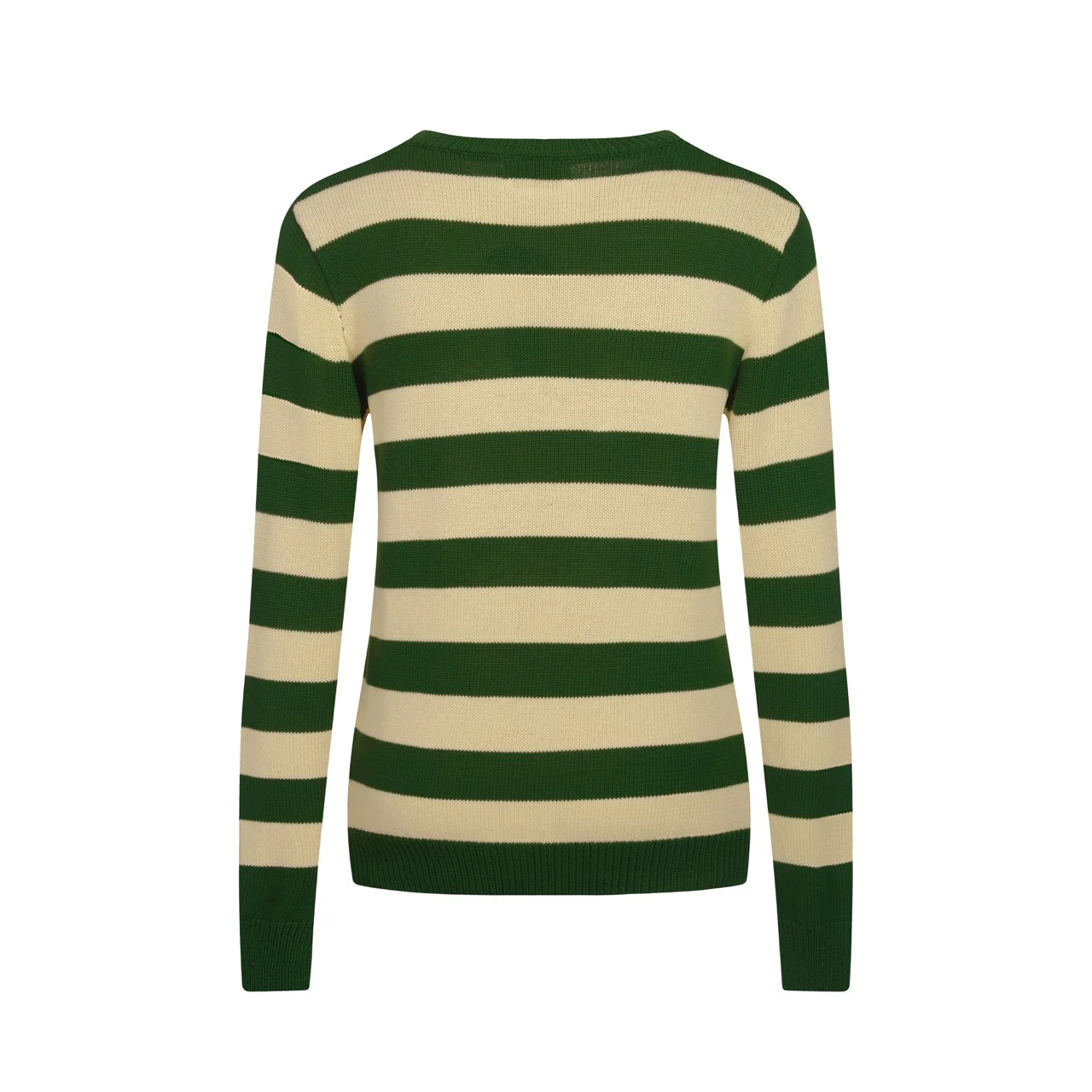 Women's green striped vintage pentacle knitwear-longer sleeves - Image 3