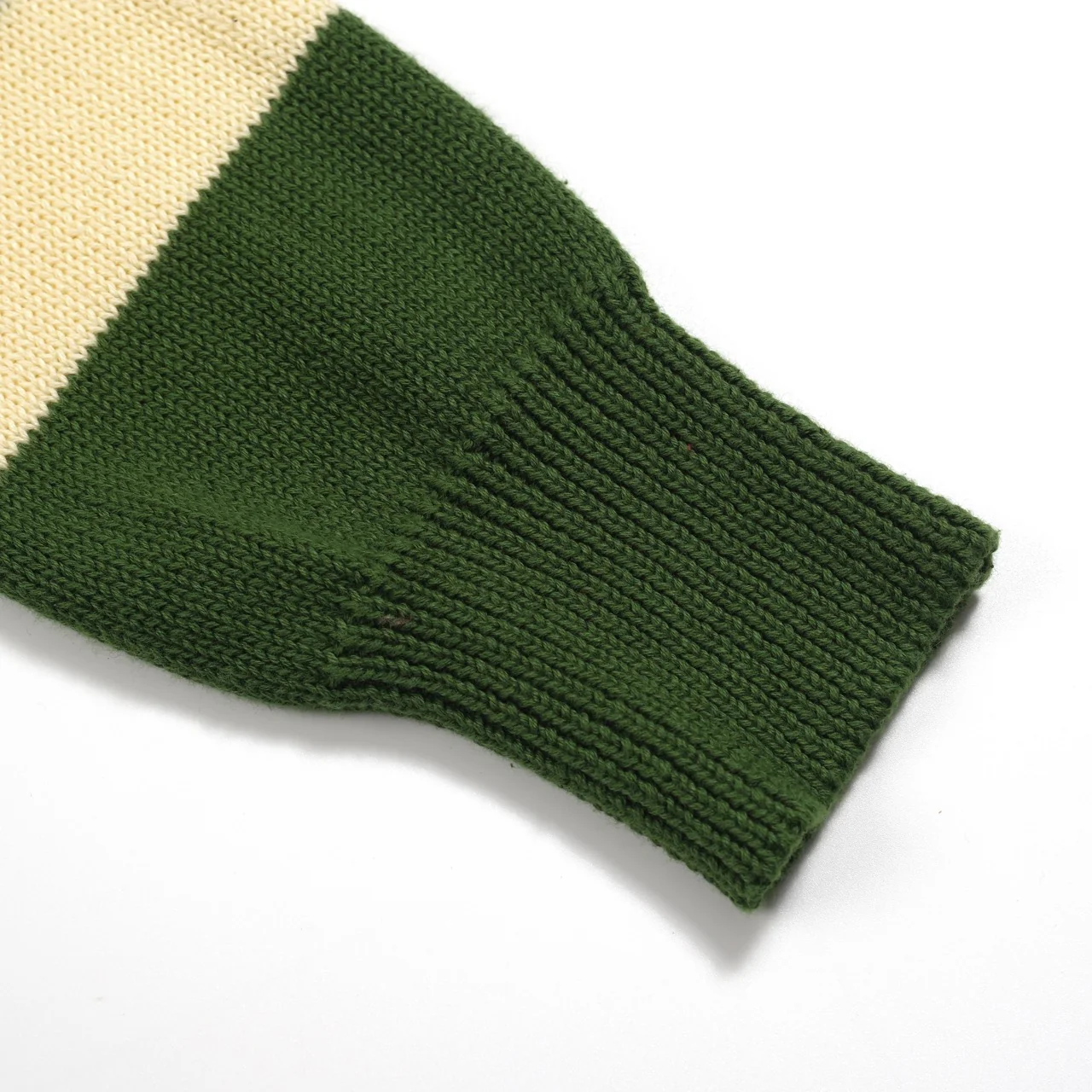 Women's green striped vintage pentacle knitwear-longer sleeves - Image 6