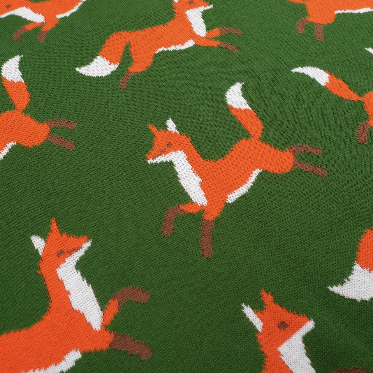 Women's green vintage fox jacquard knitwear - Image 2