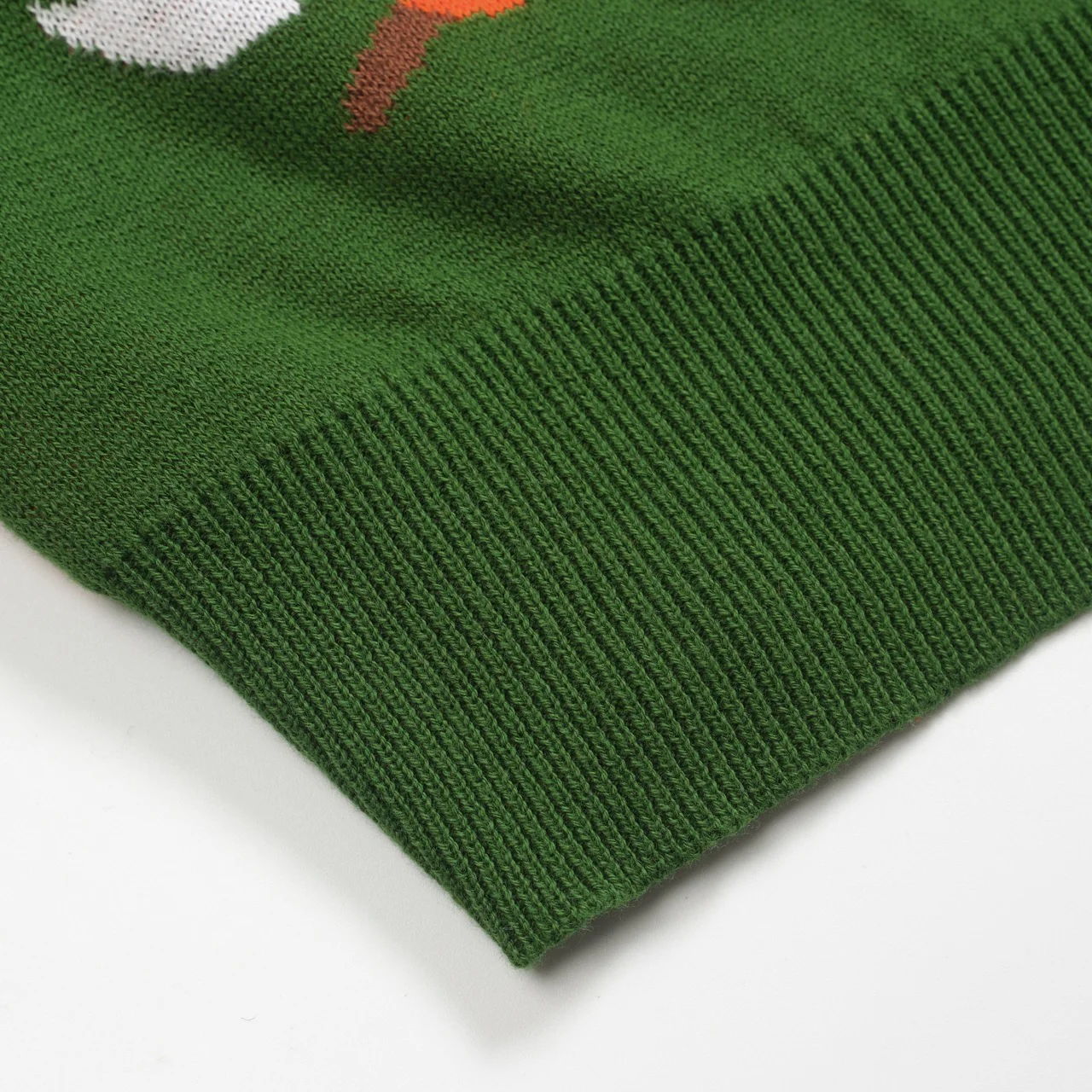 Women's green vintage fox jacquard knitwear - Image 6