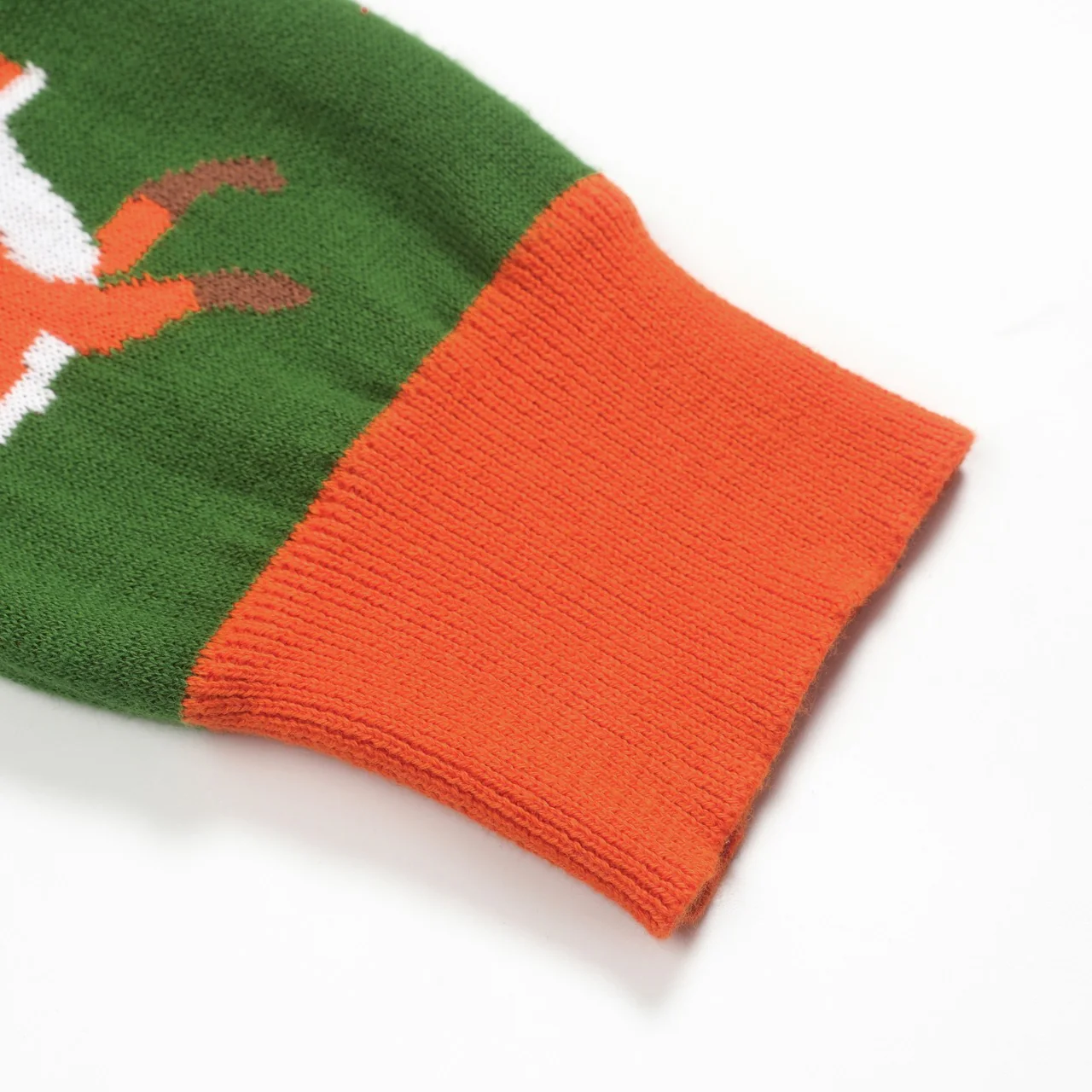 Women's green vintage fox jacquard knitwear - Image 7