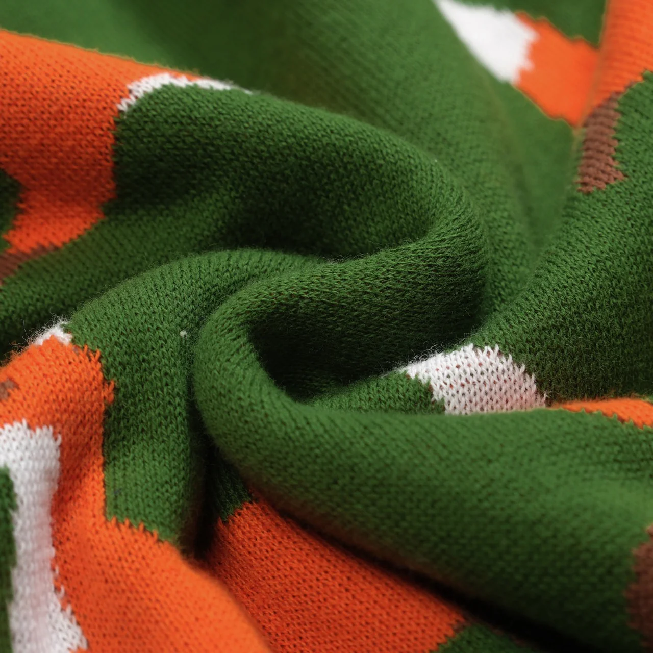 Women's green vintage fox jacquard knitwear - Image 8