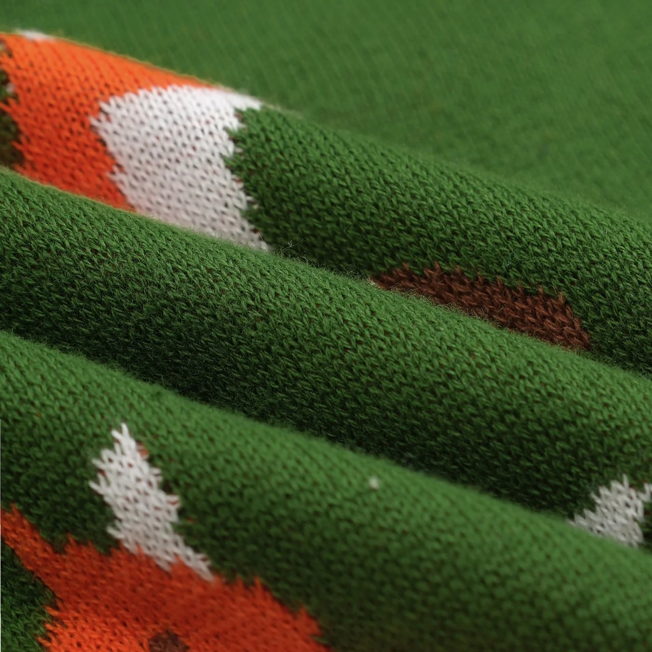 Women's green vintage fox jacquard knitwear - Image 9