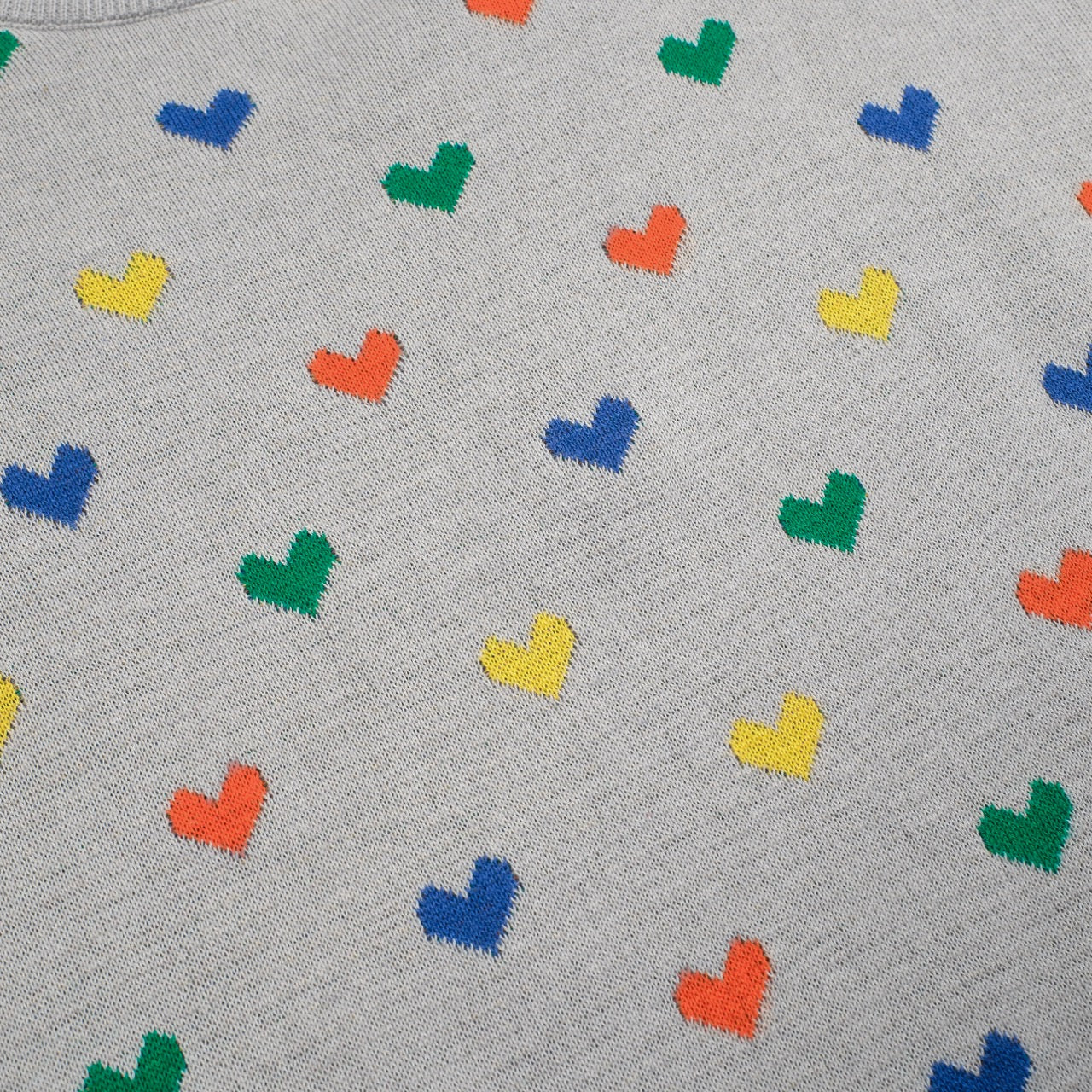 Women's grey heart-shaped vintage jacquard knitwear - Image 2