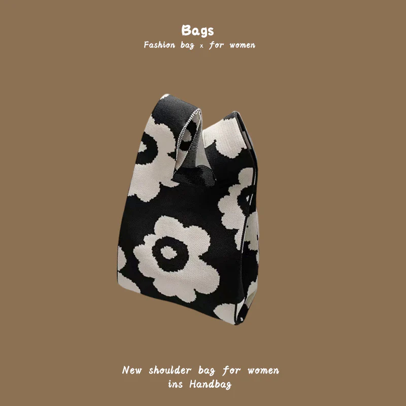 Women's knitted handbag bucket bag - Image 17