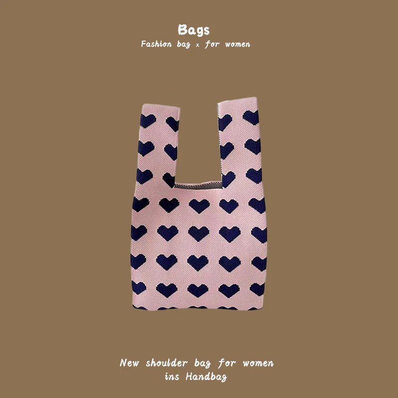 Women's knitted handbag bucket bag - Image 23