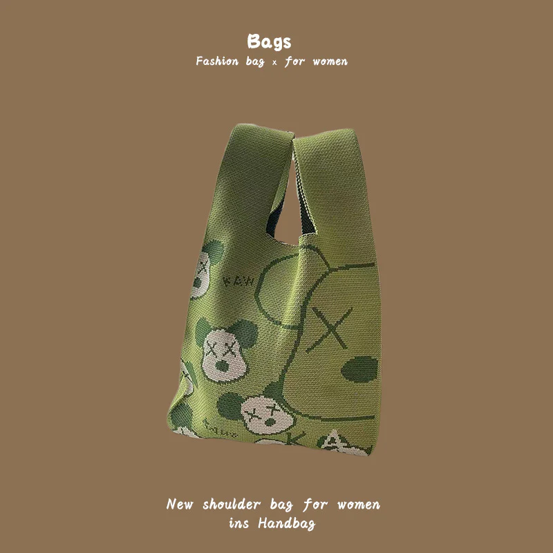 Women's knitted handbag bucket bag - Image 38