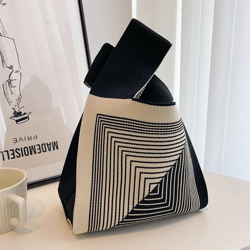 Women's knitted handbag bucket bag - Image 62