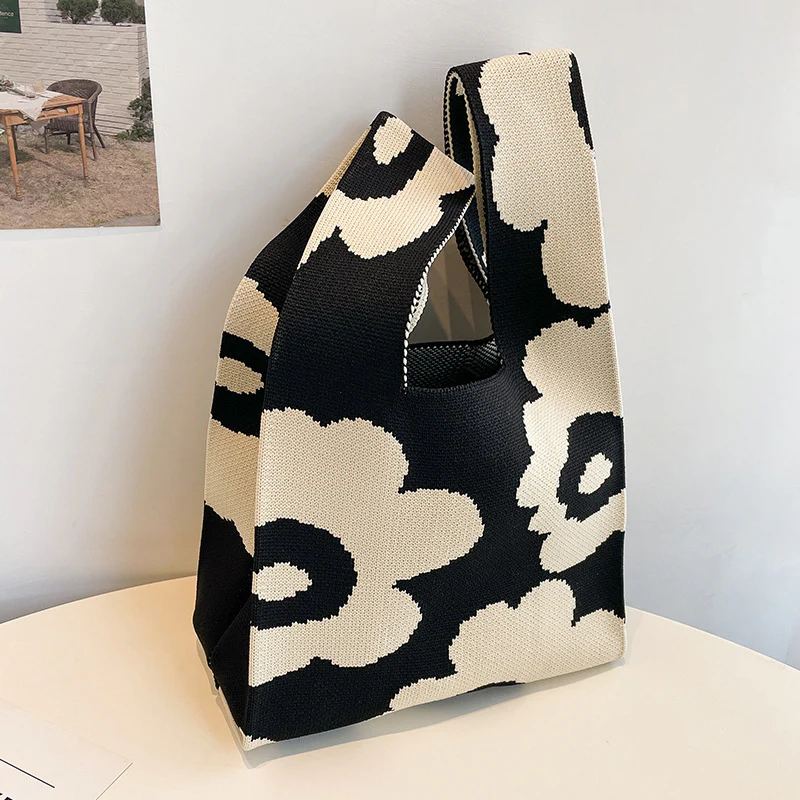 Women's knitted handbag bucket bag - Image 71