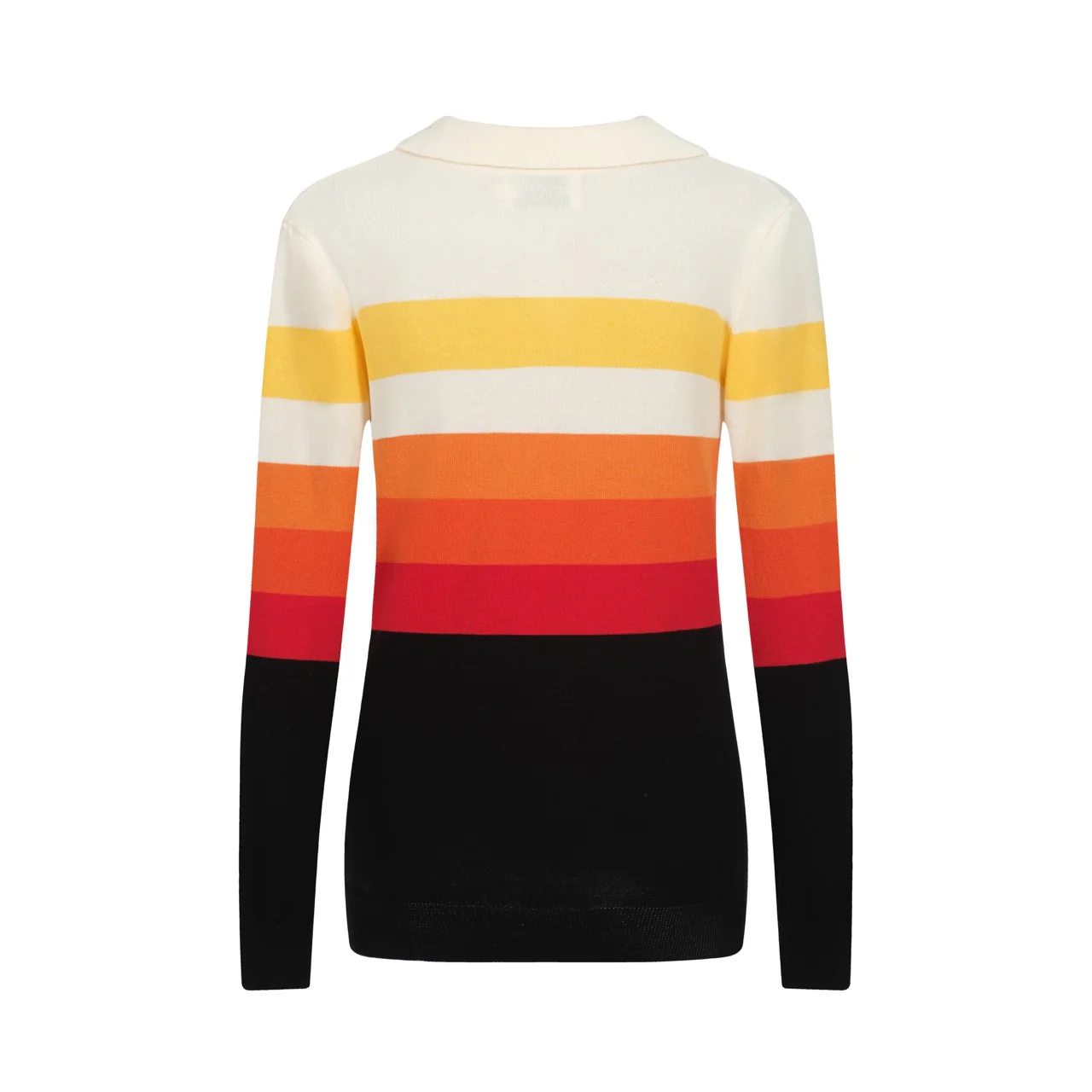 Women's multicolor striped V-neck knitwear - Image 3