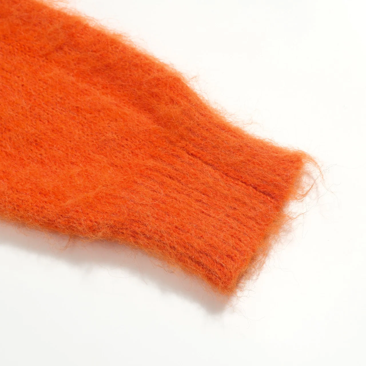 Women's orange cute cat jacquard plush knitwear - Image 6