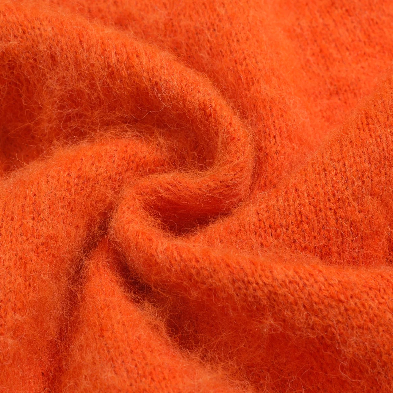 Women's orange cute cat jacquard plush knitwear - Image 9