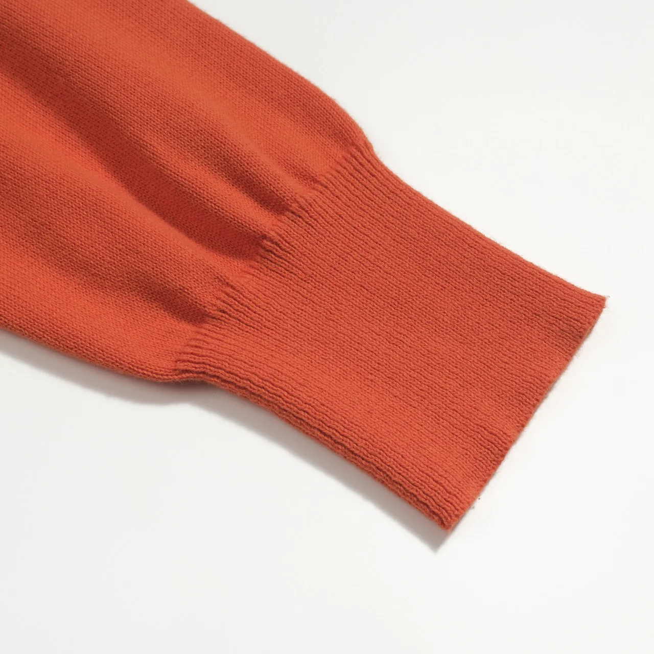 Women's orange vintage diagonal stripe knitwear - Cropped length - Image 6