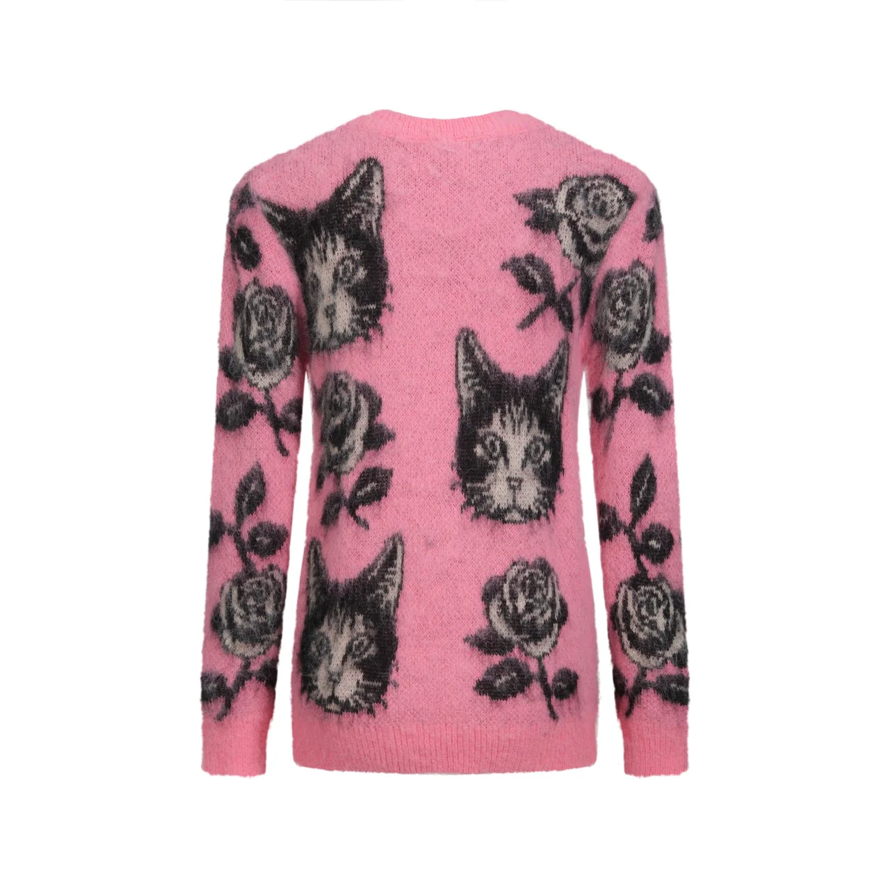 Women's pink kitten cute jacquard knitwear - Image 3