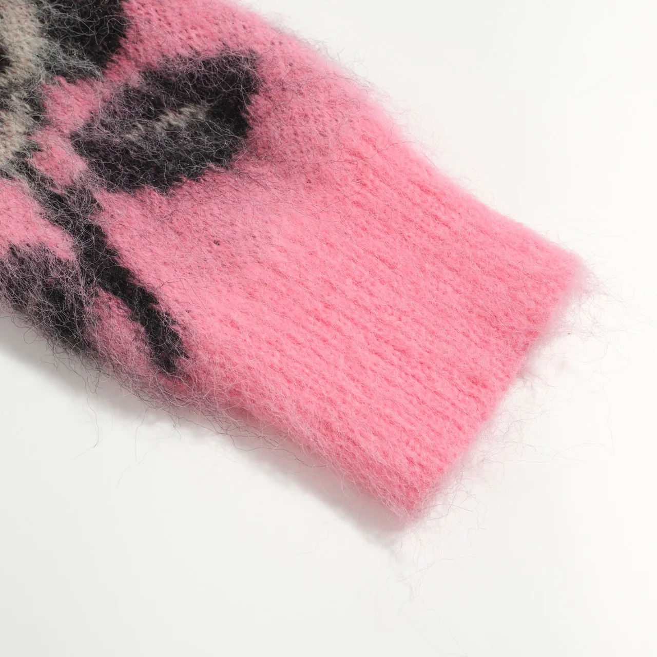 Women's pink kitten cute jacquard knitwear - Image 8