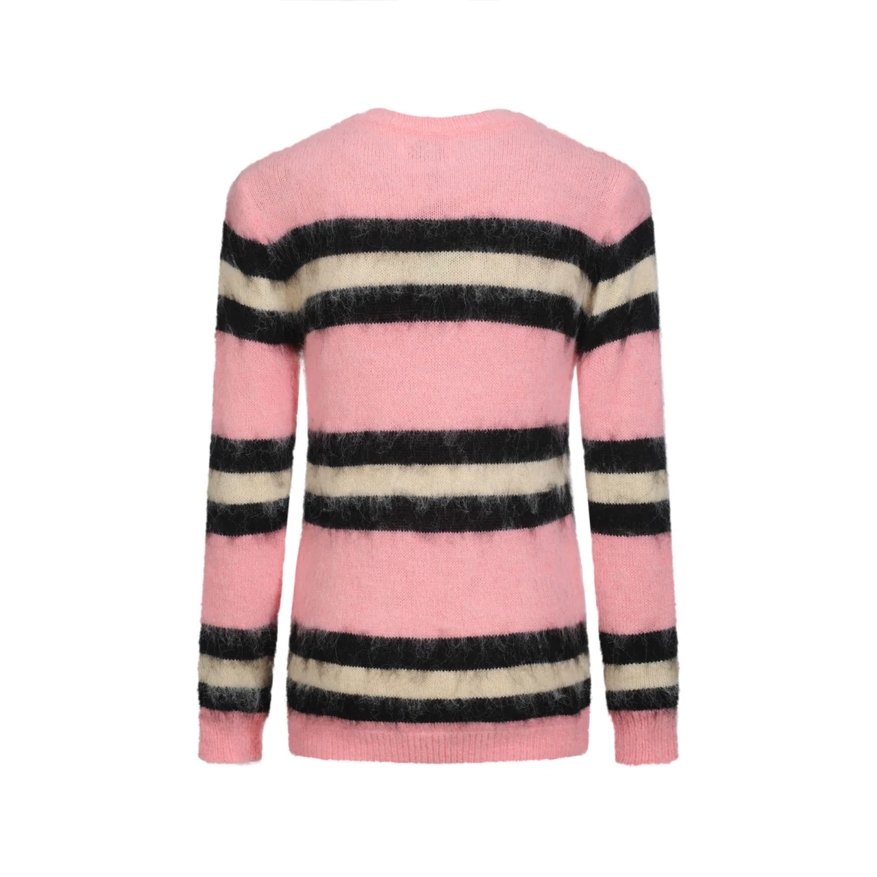Women's pink striped jacquard plush knitted fabric - Image 3