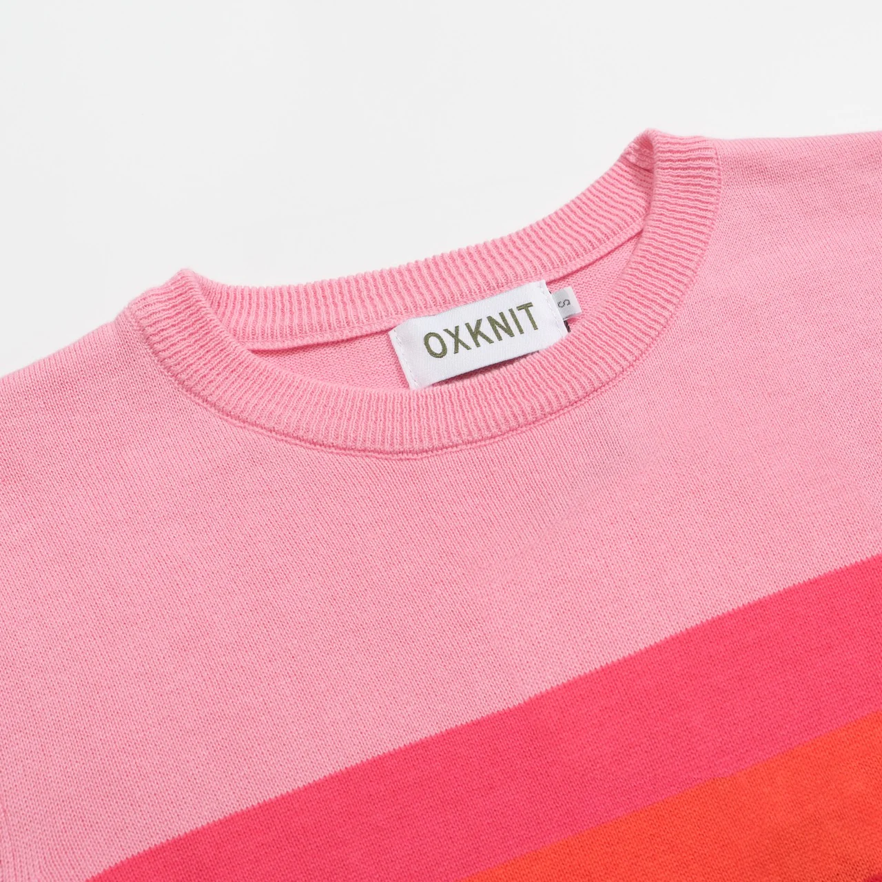 Women's pink striped retro jacquard knitwear - Image 5