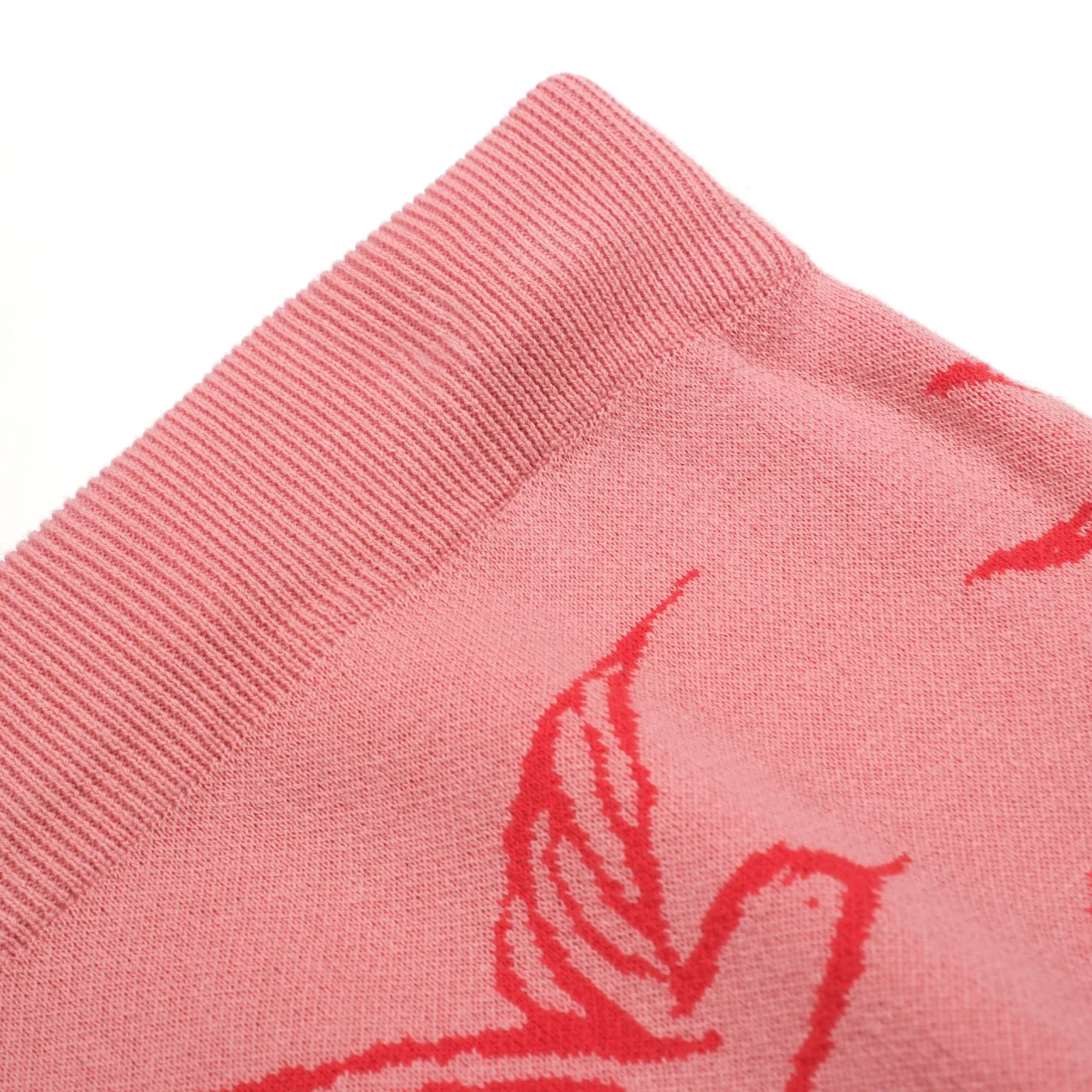 Women's pink swallow jacquard knit skirt - Image 5