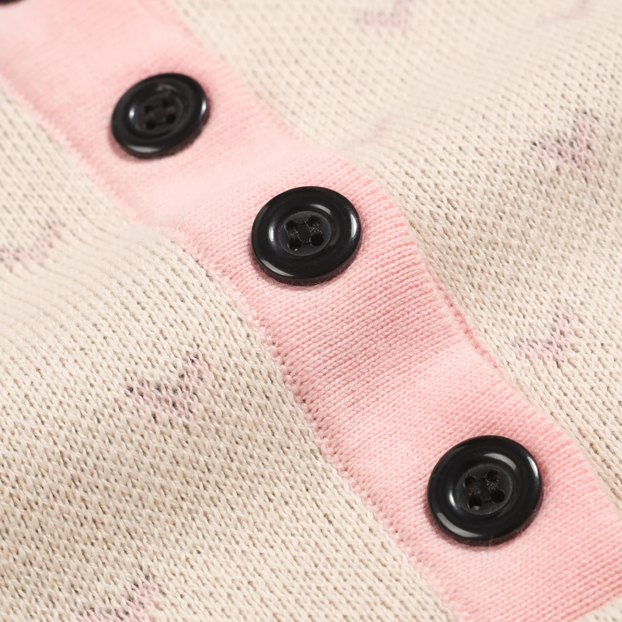 Women's polka dot bird puffed sleeve knitted polo - Image 6