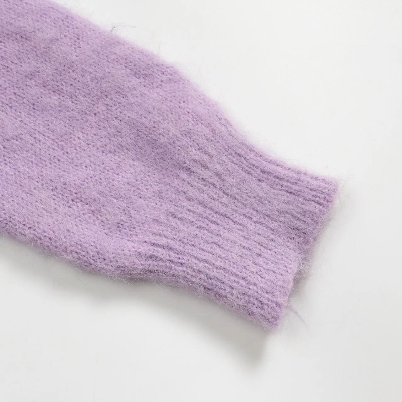 Women's purple cat jacquard plush knitwear - Image 6
