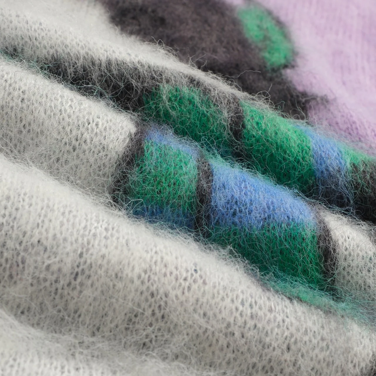 Women's purple cat jacquard plush knitwear - Image 7