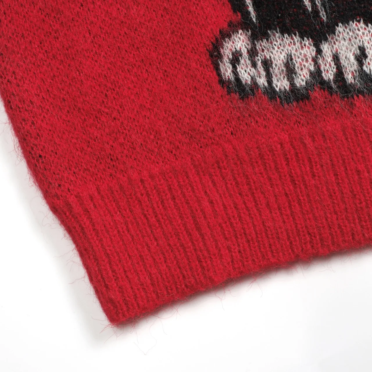 Women's red cat flower jacquard knitwear - Image 6