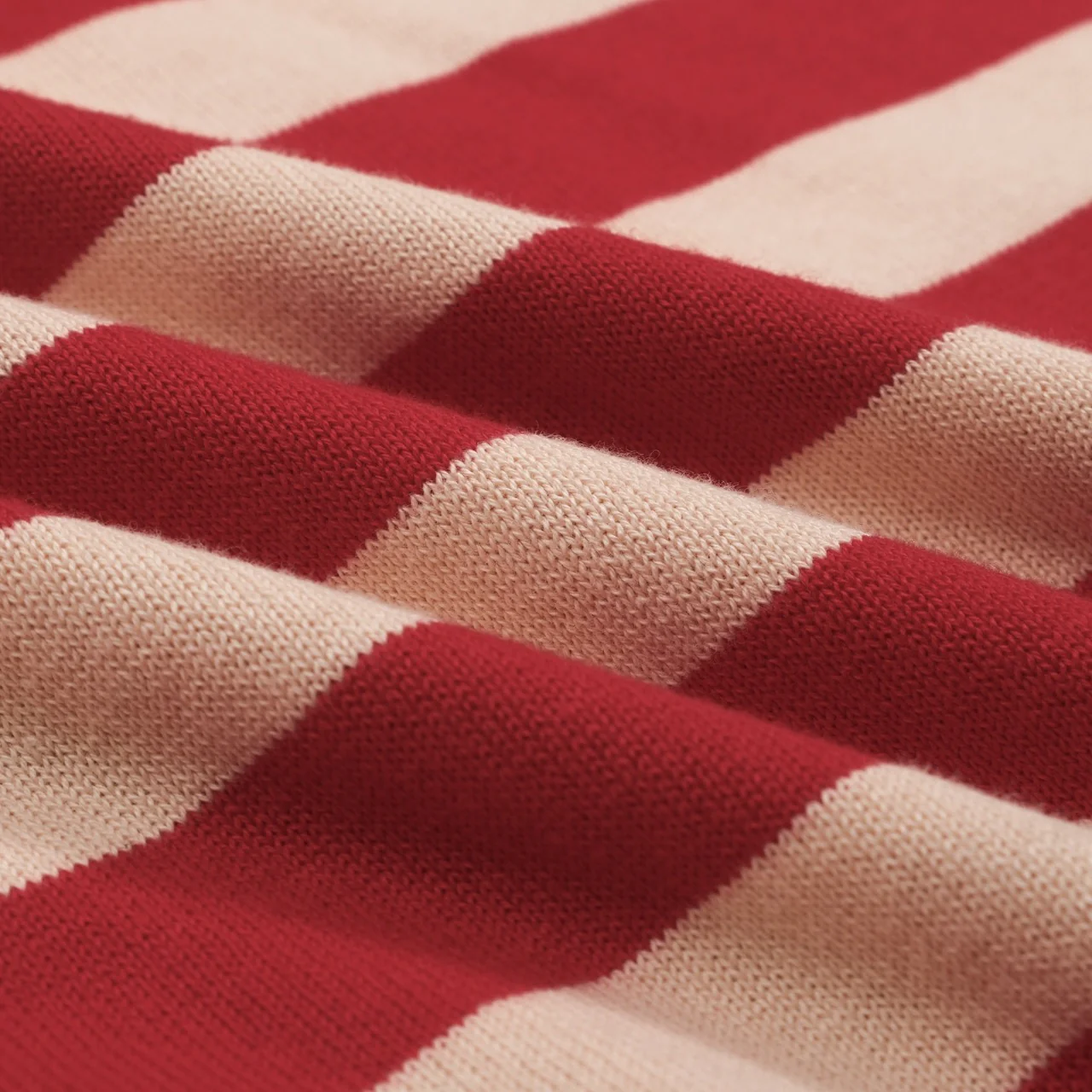 Women's red striped cat bubble sleeve knitwear - Image 8