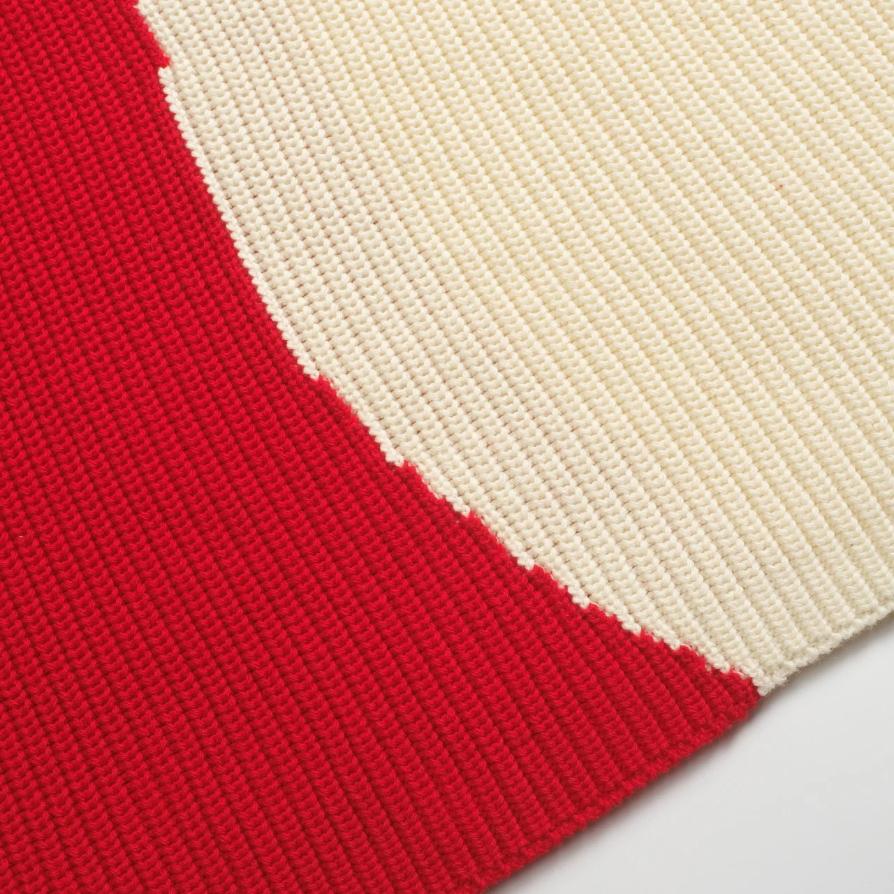 Women's red striped jacquard vintage skirt - Image 5
