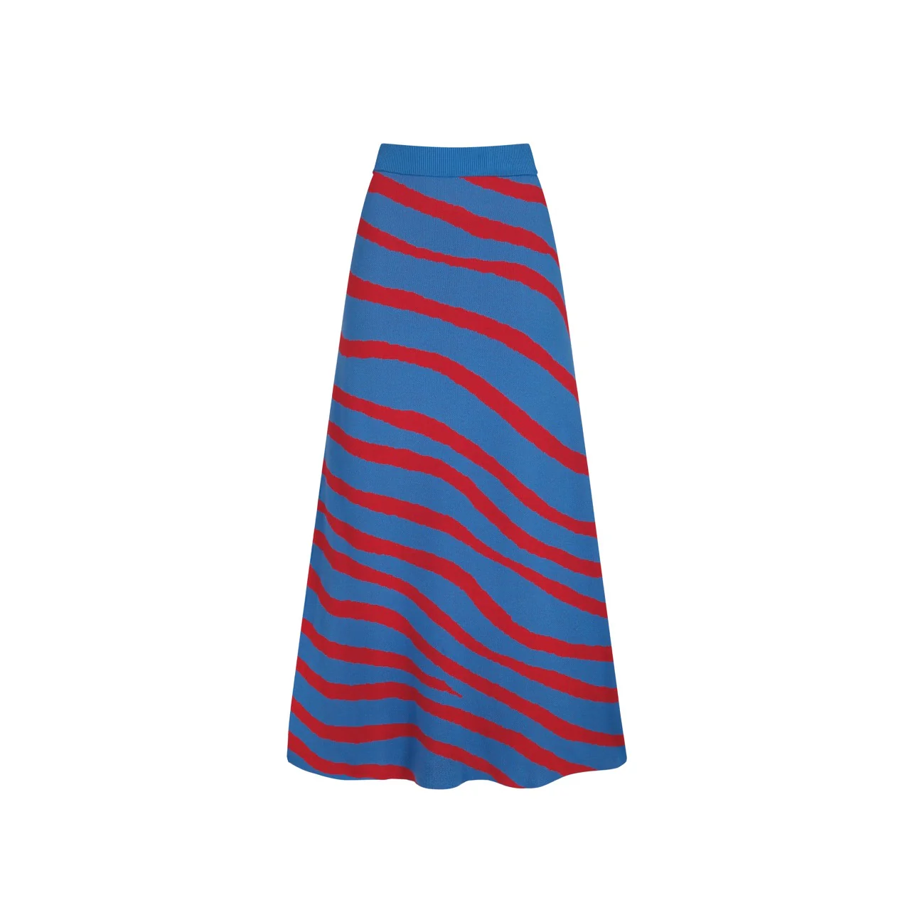 Women's striped embroidered swallow top skirt knit suit - Image 5