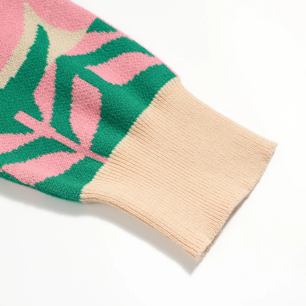 Women's vintage green art vintage jacquard knitwear - Image 10