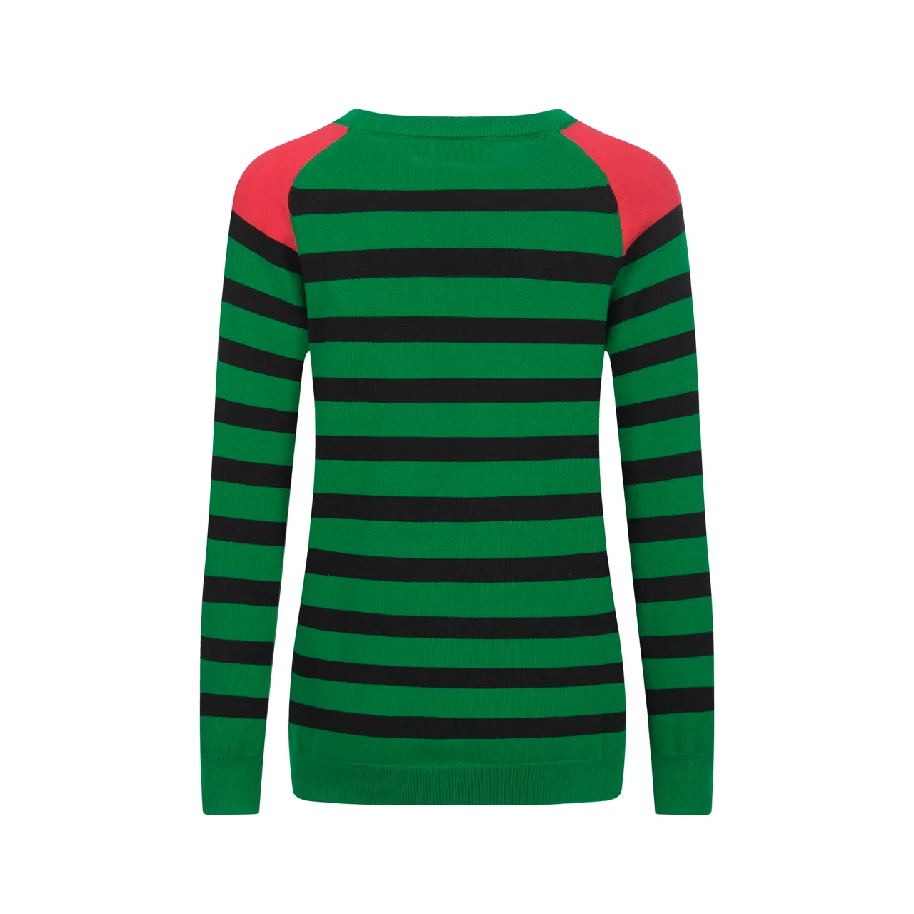 Women's vintage green jacquard collage knitwear - Image 3