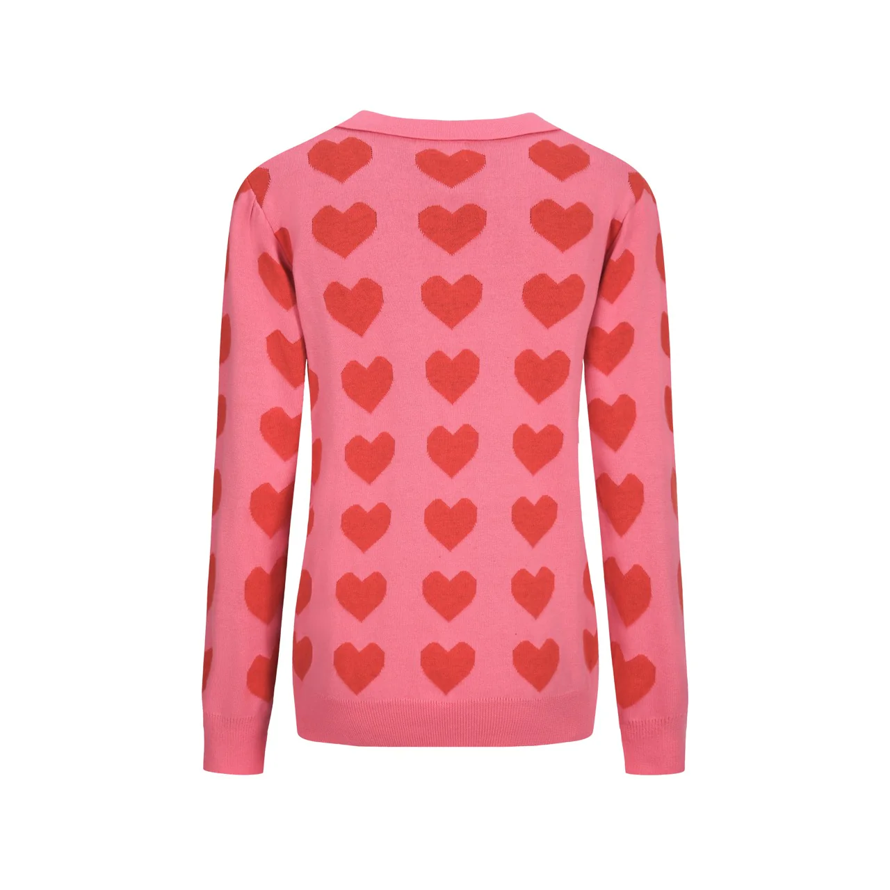 Women's vintage Love squirrel jacquard knit polo shirt - Image 3