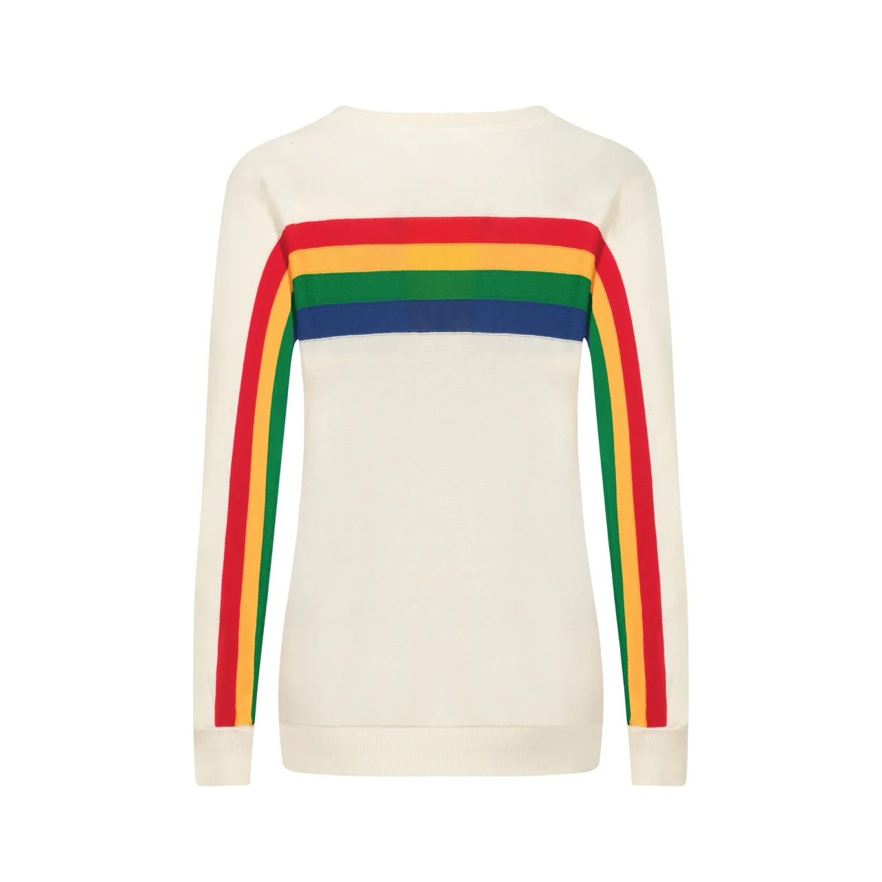 Women's vintage rainbow Jacquard stripes knitwear - Image 3