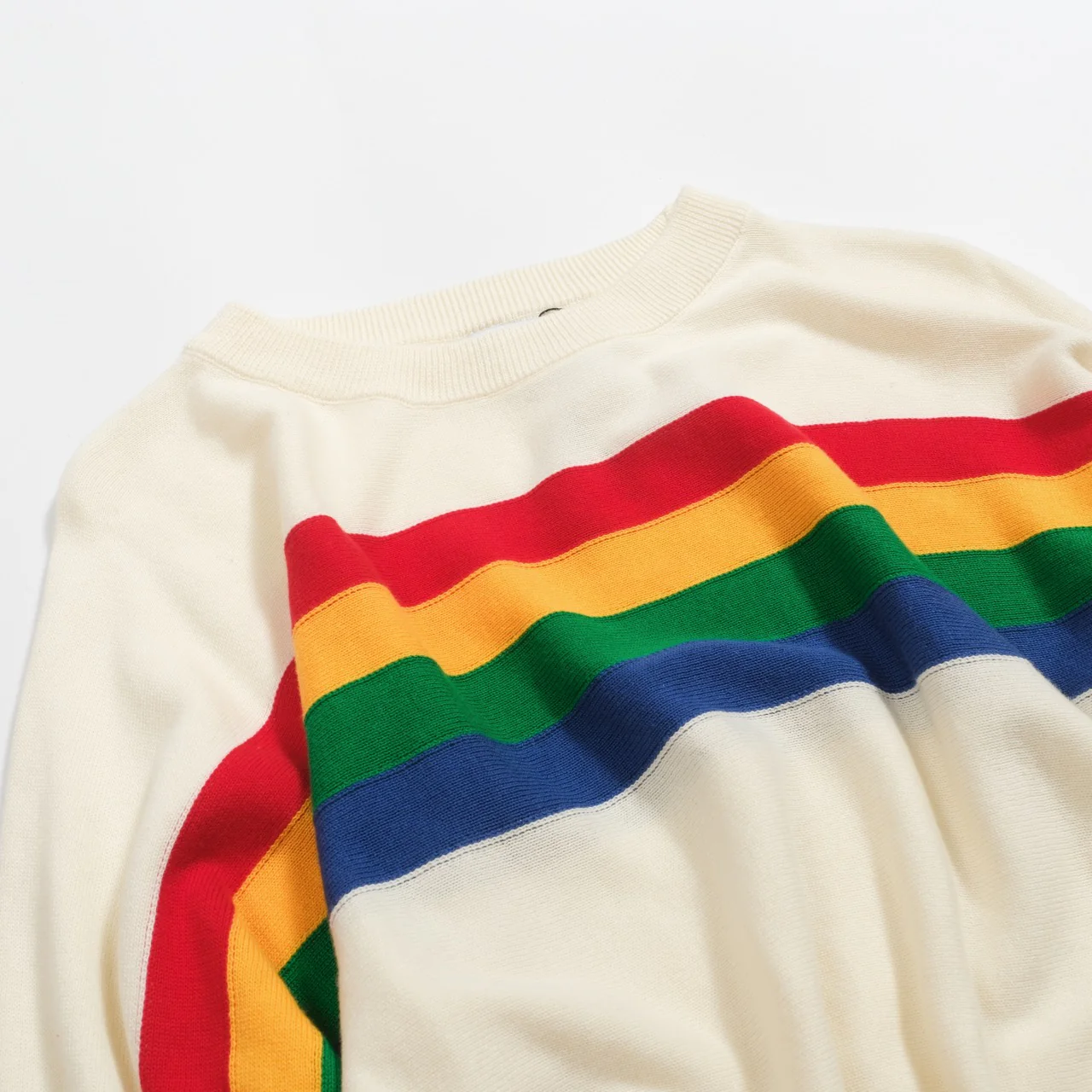 Women's vintage rainbow Jacquard stripes knitwear - Image 6