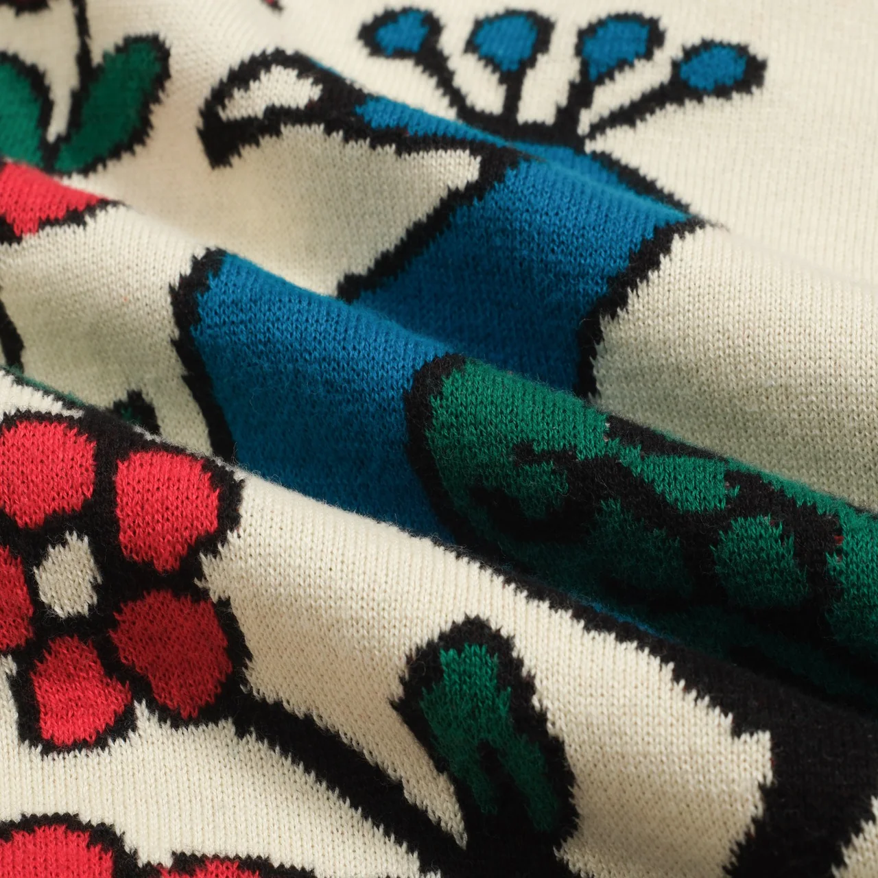 Women's vintage white peacock jacquard knitwear - Image 8