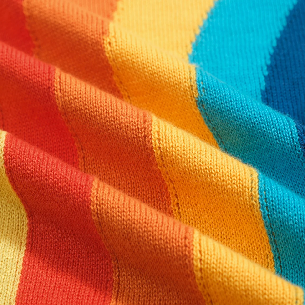 Women's vintage yellow rainbow jacquard knitwear - Image 9