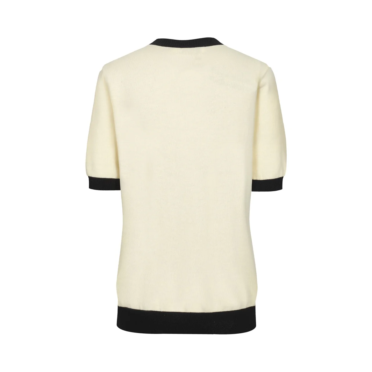 Women's white apricot art five-sleeve knitted cardigan - Image 3