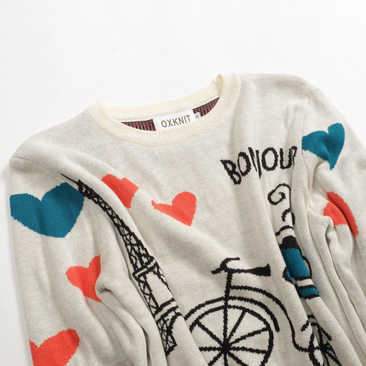 Women's white Paris Tower theme knitwear - Image 10