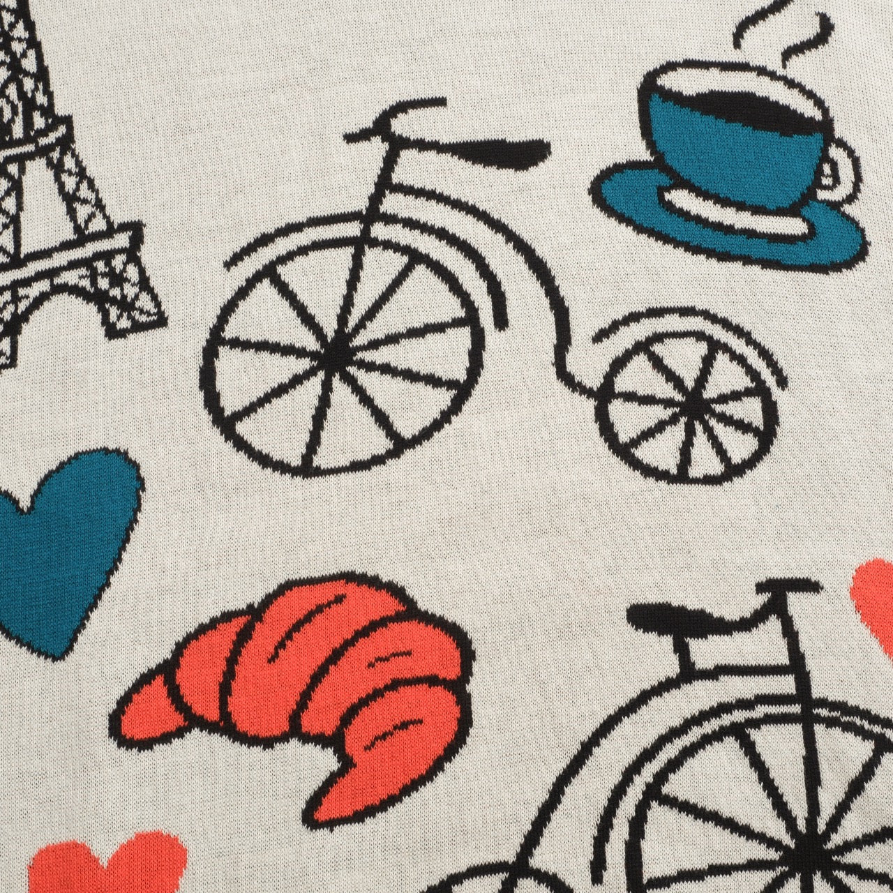 Women's white Paris Tower theme knitwear - Image 5