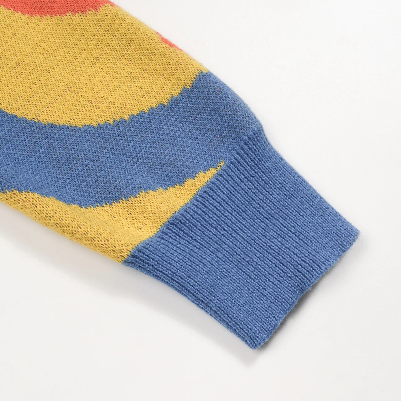 Women's Yellow Flower Art Stripes Jacquard Knitwear - Image 6