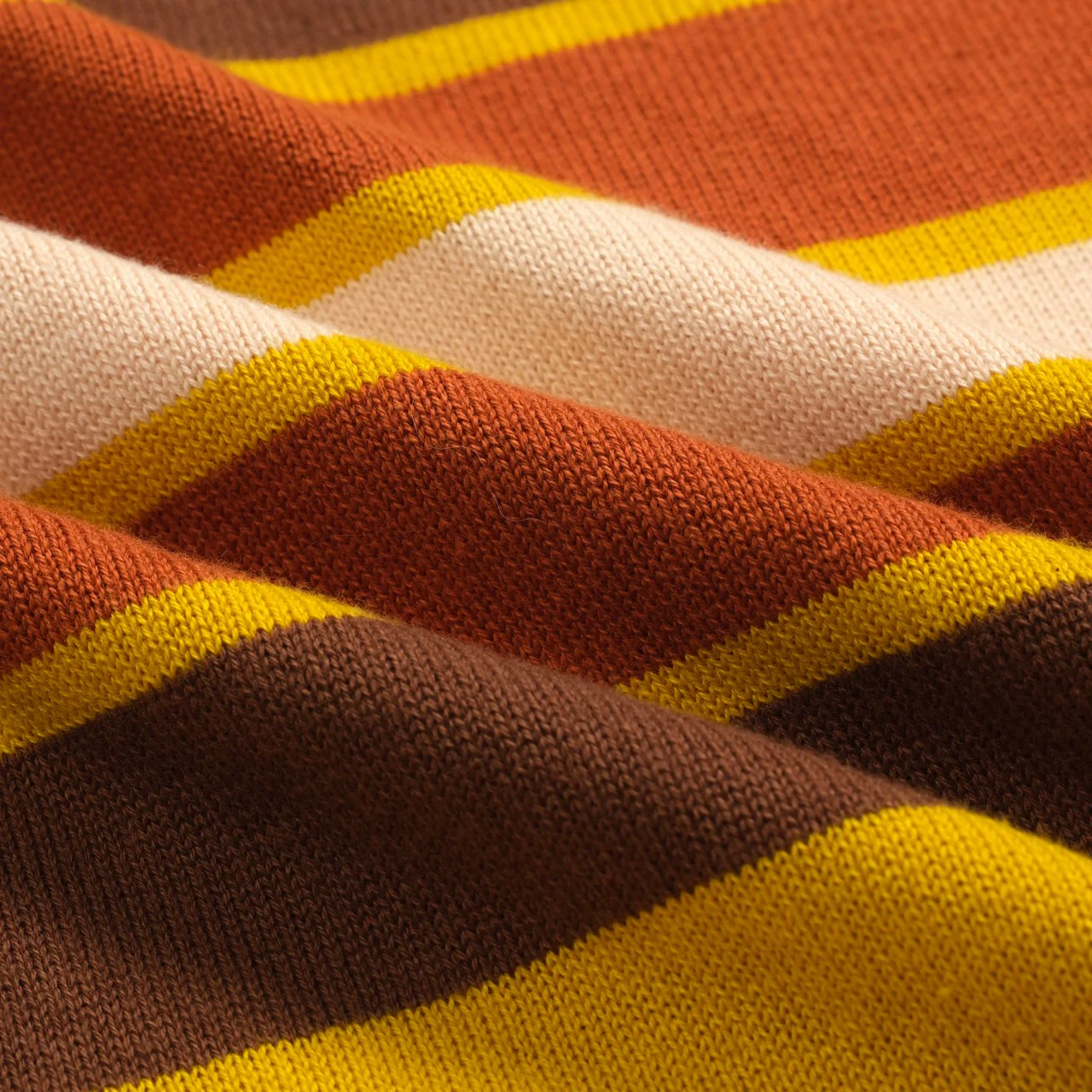 Women's yellow striped vintage jacquard knitwear - Image 2