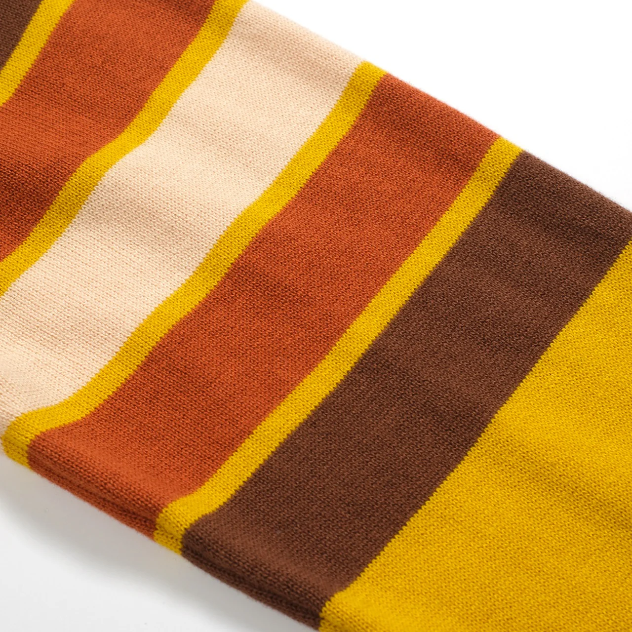 Women's yellow striped vintage jacquard knitwear - Image 6