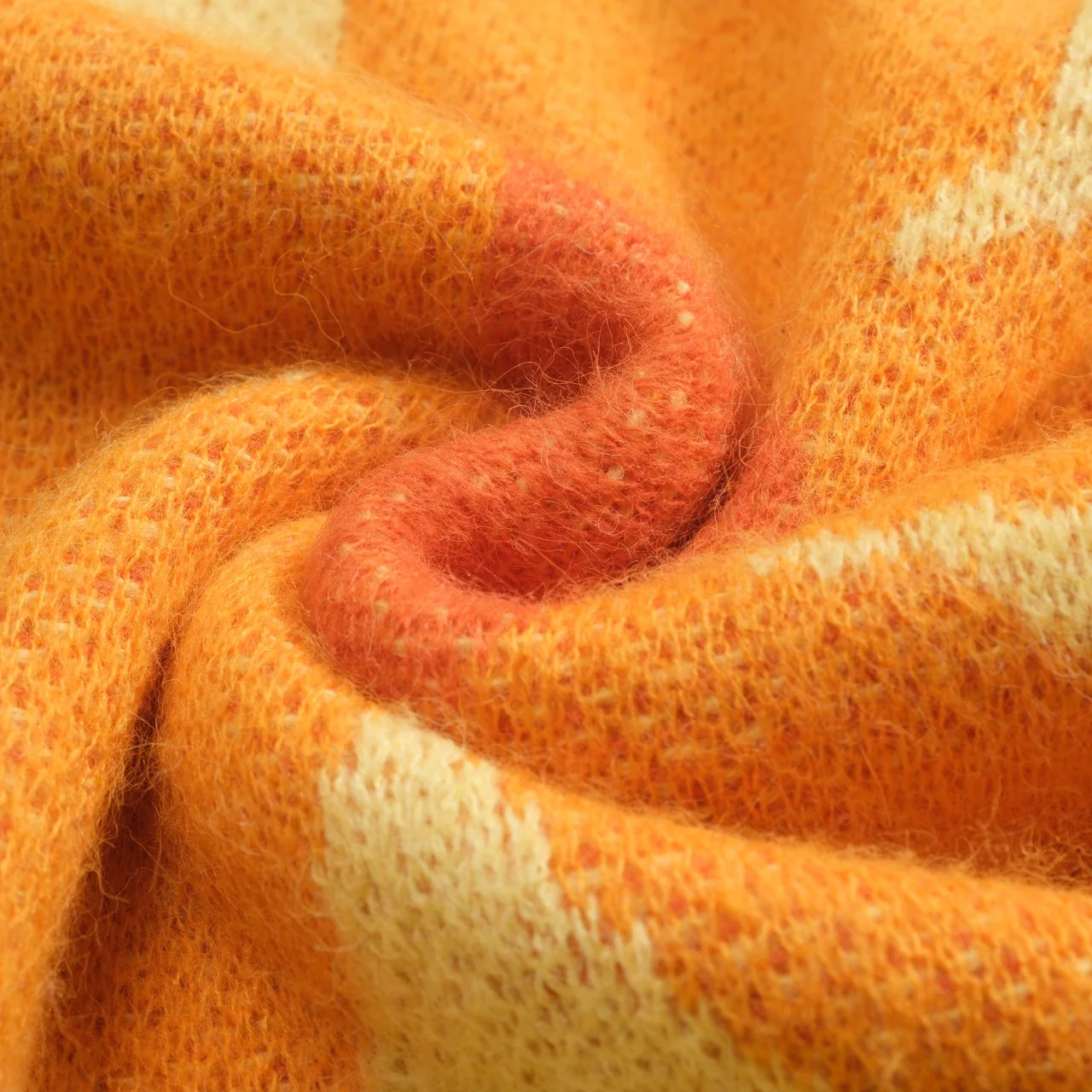 Women's yellow vintage flower plush knitwear - Image 8